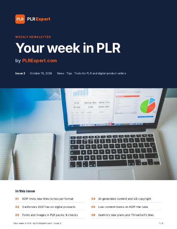 Cover of Your week in PLR, issue 2
